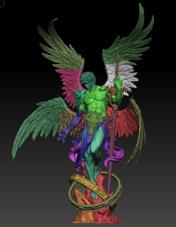 Cherubim 3D Printed Figure, Unpainted Biblical Angel Model Kit - Etsy
