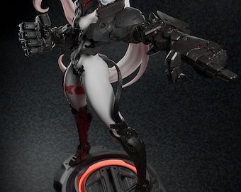 Rebecca Cyberpunk Edgerunners Figura stampata in 3D, kit modello Netrunner non verniciato