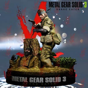 Naked Snake 3D Printed Figure, Iconic Character from Metal Gear Solid, Unpainted