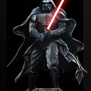 Figura stampata in 3D di Darth Vader, statua da collezione del Signore dei Sith di Star Wars, non verniciata