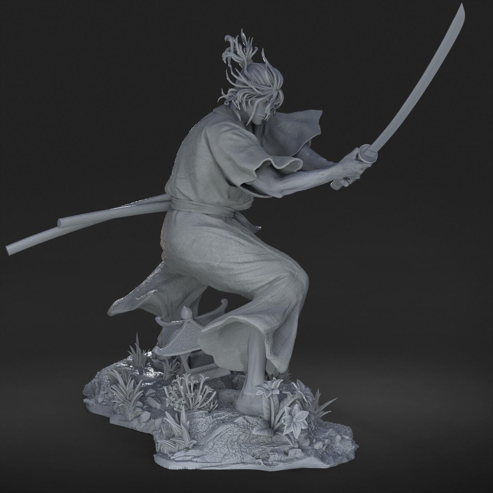 宮本武蔵 3Dプリントフィギュア 伝説の侍戦士 未塗装 - Etsy 日本