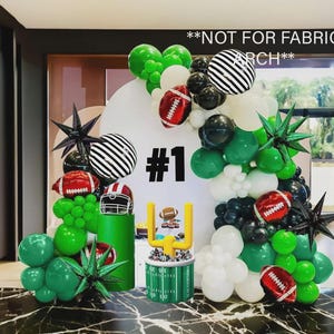 数字の1のデカール、1歳の誕生日、ハッピーバースデーのデカール、バルーンアーチの背景パネルのサイン、フットボールの誕生日サイン、男の子の1歳の誕生日