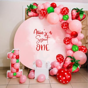 1歳の誕生日用名前デカール：Sweet One、バルーンアーチサイン