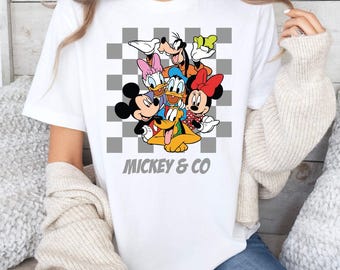 Camiseta de Disney Mickey & Co, Camiseta de Mickey y sus amigos, Camiseta de vacaciones familiares de Disney