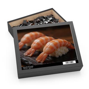 Sushi Shrimp Puzzle - 120, 252, 500-Piece, Fun Gift for Foodies, Family Activity, Relaxing Hobby, Home Decor