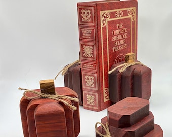 Solid Wood Pumpkin Bookends | Handcrafted Fall Decor