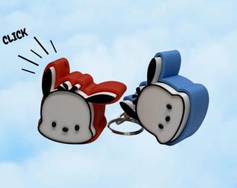 Pochacco Fidget Clicker | Stim Toy, Stress Relief, ADHD, ASMR Keychain | Sanrio Inspired