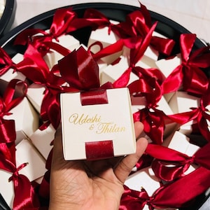 Wedding Favors Gift Box, Cake box, chocolate wedding favors, bomboniere matrimonio, Custom made boxes with Ribbon, Event Party Supplies