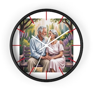 Husband and Wife Wall Clock, Personalized Clock, Customizable Clock, Wedding Gift, Anniversary Clock, Home Decor
