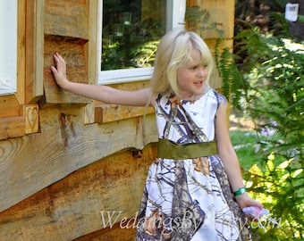 Camo flowergirl dress-- 'Sally'