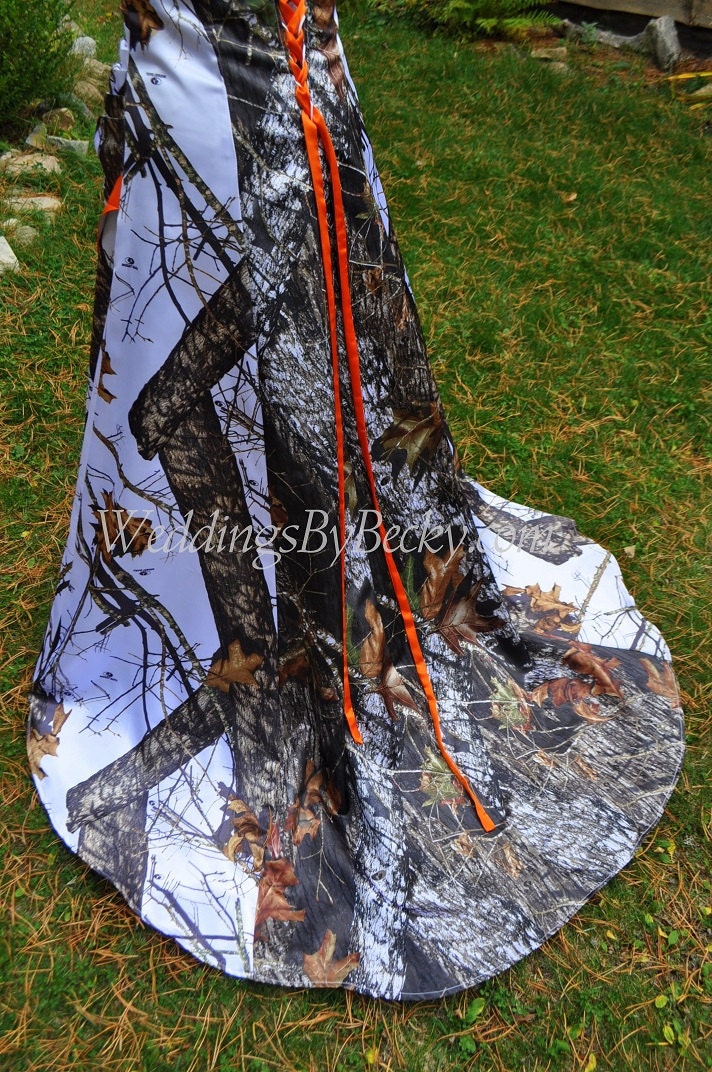 orange camo wedding dress Orange Camo Wedding Dresses Bridal Gowns US22W
