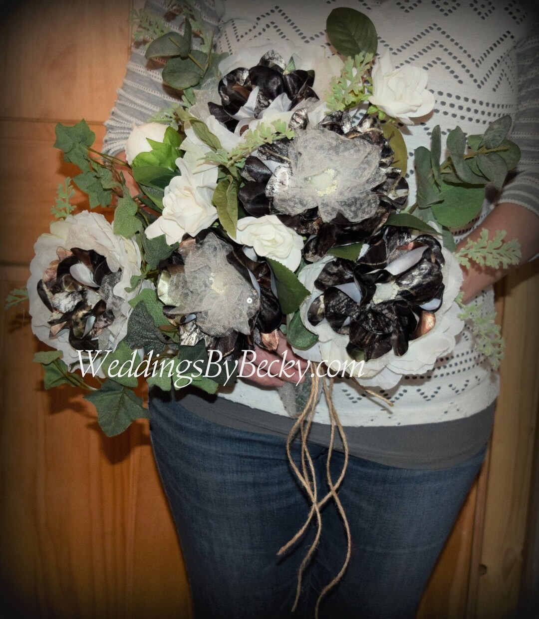 Camo Wedding Bouquet, Camo Wedding Flowers, Camo Bouquet, Unique Camo