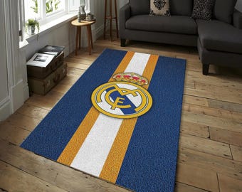 Real Madrid Rug, Football Team Rug, Soccer Rug, Popular Rug, Aesthetic Rug, Living Room Rug, 10x12 Rug, 6x9 Rug, Teen Room Rug, Unique Rug