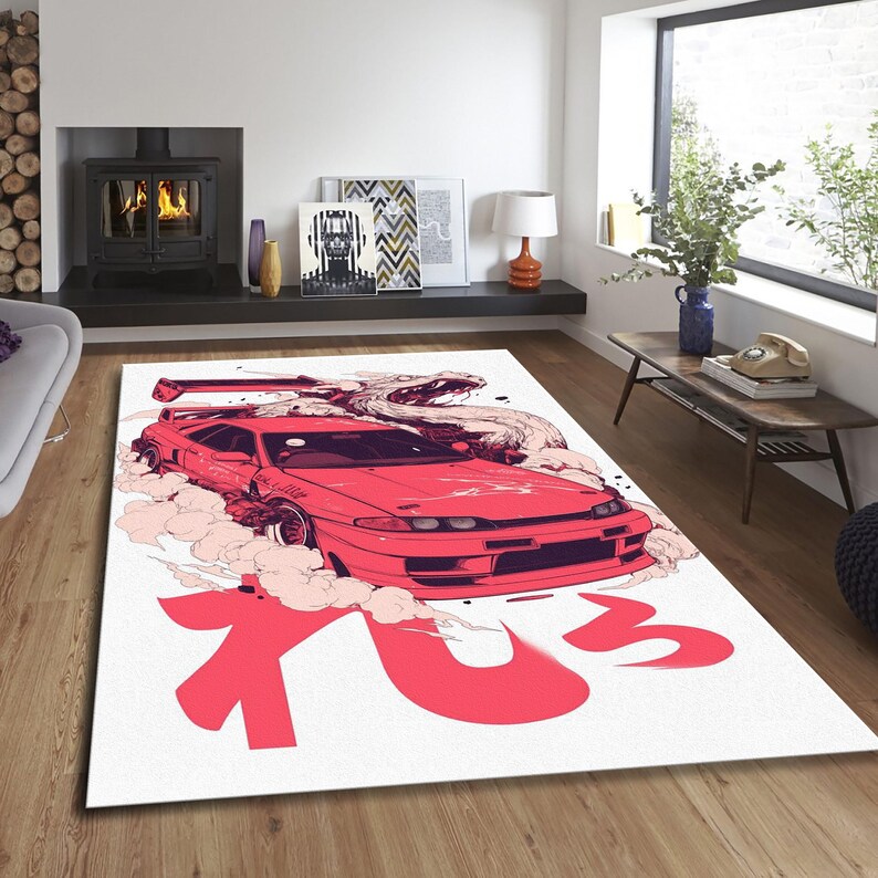 Nissan Gt R Rug Nissan R34 Rug, Car Print Rug, Gift for Car Lovers, Man Cave, Boys Room ...