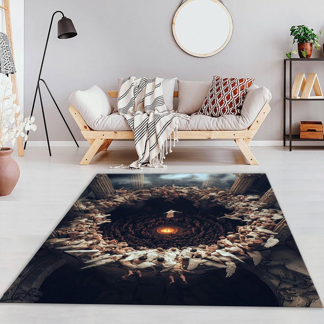 Angel Fairy Rug Angels Rug, Angel Heaven Artwork, Baroque Style Angel Rug, Cathedral ...