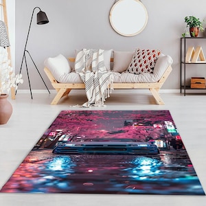 Alfombra Nissan R35 con estampado de coche deportivo, regalo para amantes de los coches, decoración para habitación de hombre, Nissan GTR, alfombra JDM Car Tuners, alfombra para sala de juegos