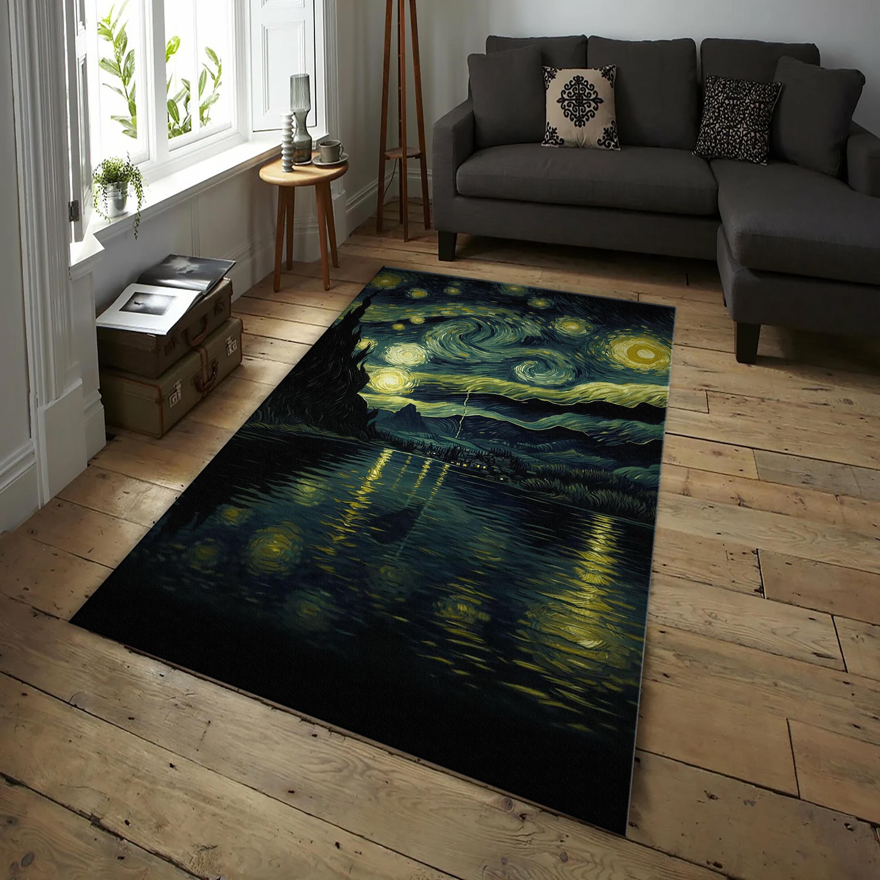 ゴッホ　星月夜　カーペット カーペット ゴッホ Vincent van Gogh フィンセント ファン ゴッホ