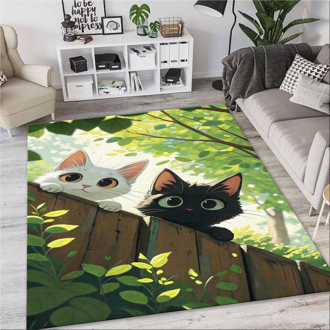 Cats Rug, Cat Decor Rug, Cats Design Rug, Animal Rug, Kids Decor Rug ...