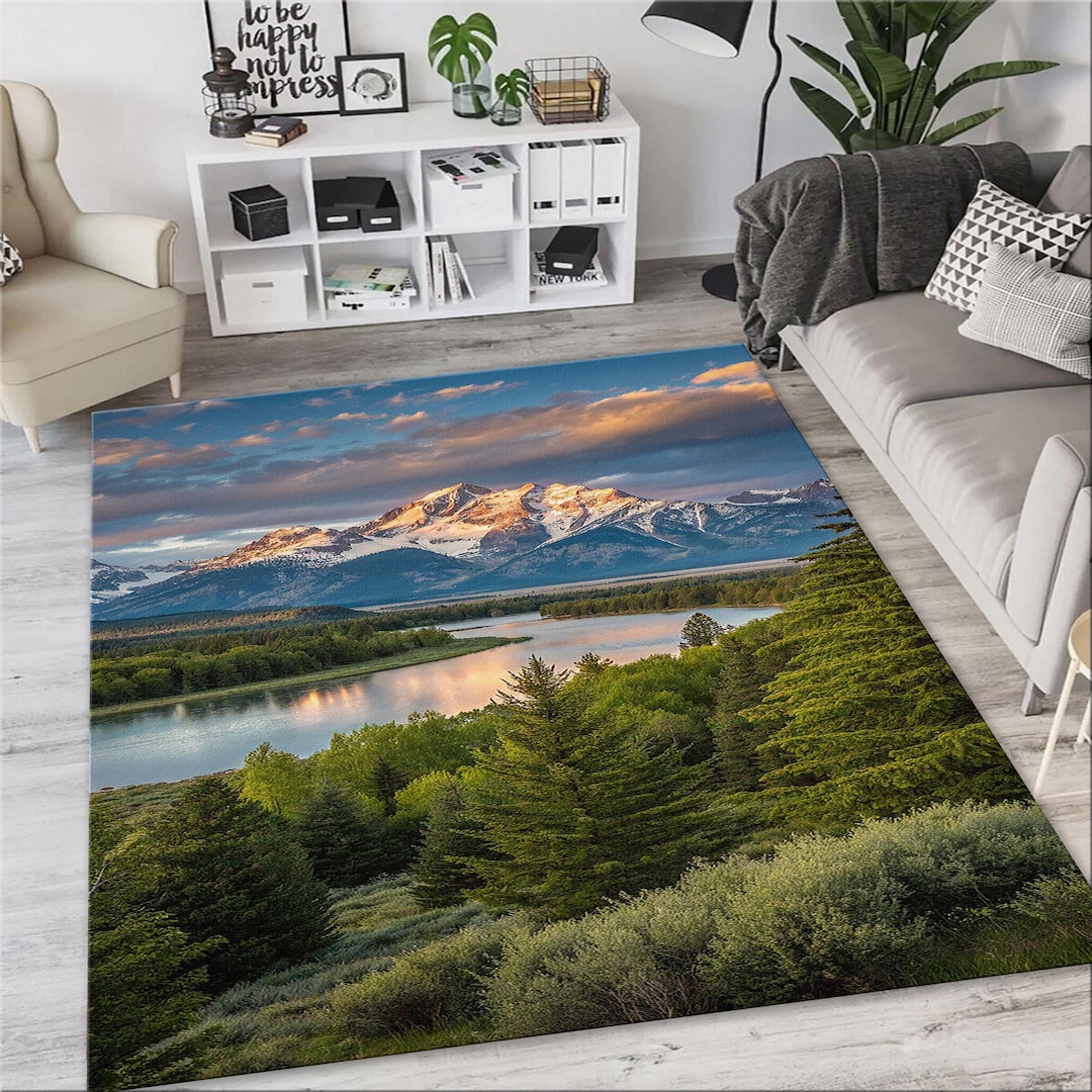 Forrest Friends Rug Forest View Rugs, Area Rug, Natural Theme Rug, Tree Rug, Sunset Rugs ...