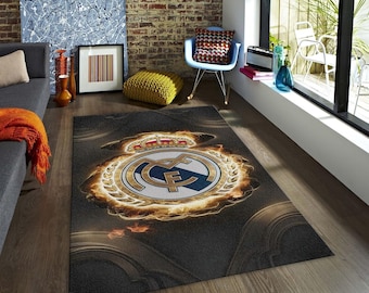 Real Madrid Rug, Football Team Rug, Soccer Rug, Popular Rug, Aesthetic Rug, Living Room Rug, Game Room Rug, Teenage Room Rug, Unique Rug