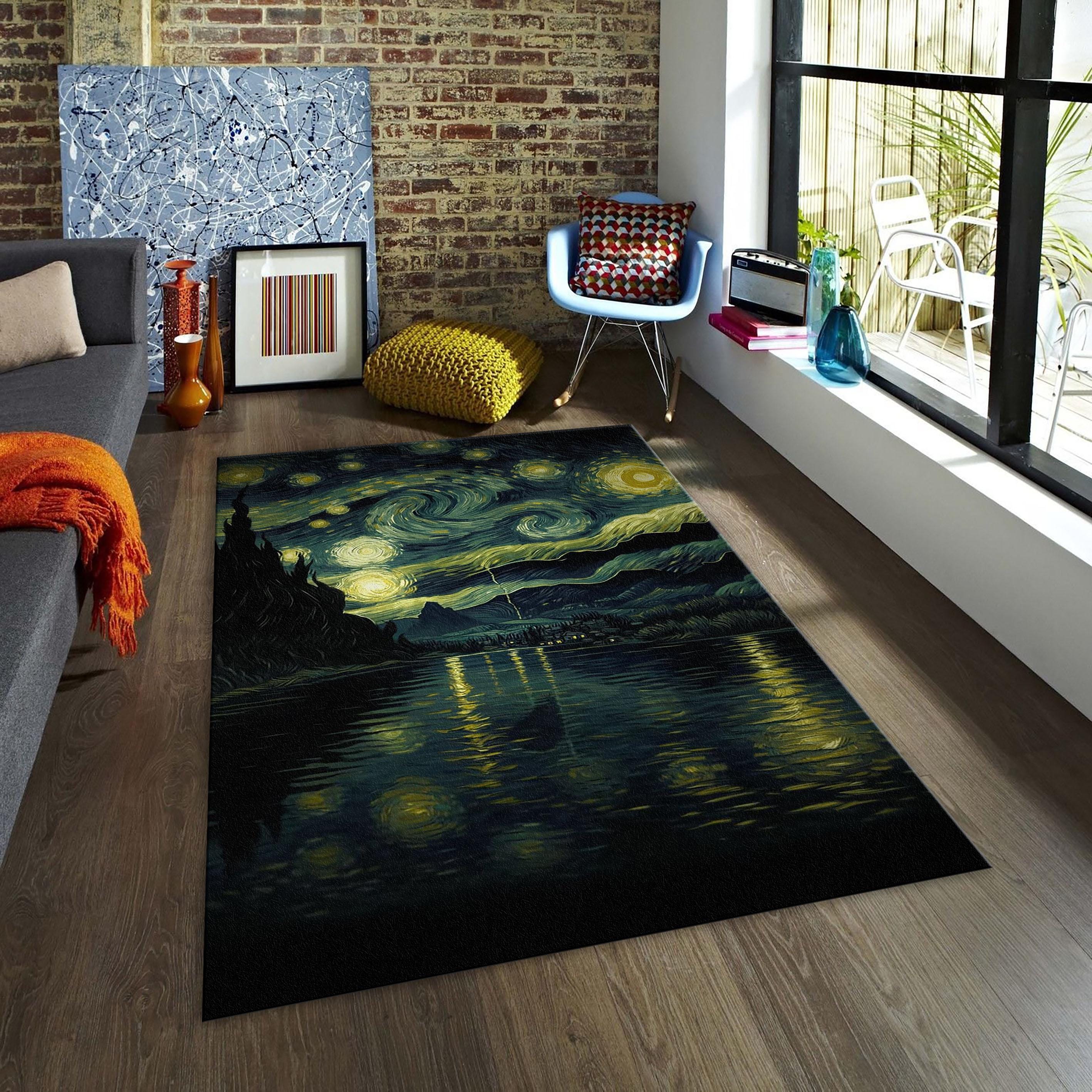 ゴッホ　星月夜　カーペット カーペット ゴッホ Vincent van Gogh フィンセント ファン ゴッホ