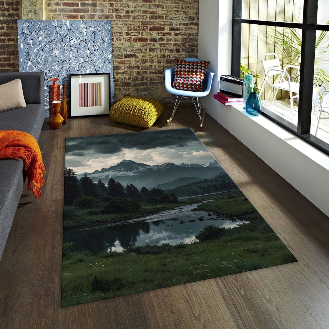 Forrest Friends Rug Forest View Rugs, Area Rug, Natural Theme Rug, Landscape Rugs, Tree Rug ...