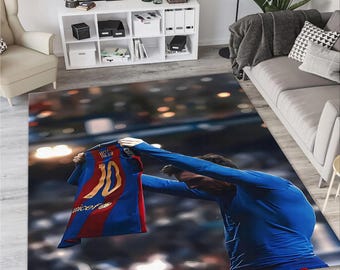 Messi Rug, Messi, Lionel Messi Rug, Football Rug, Living Room Rug, Teen Room Rug, Game Room Rug, The Goat Rug, Gift For Him, Soccer Rug