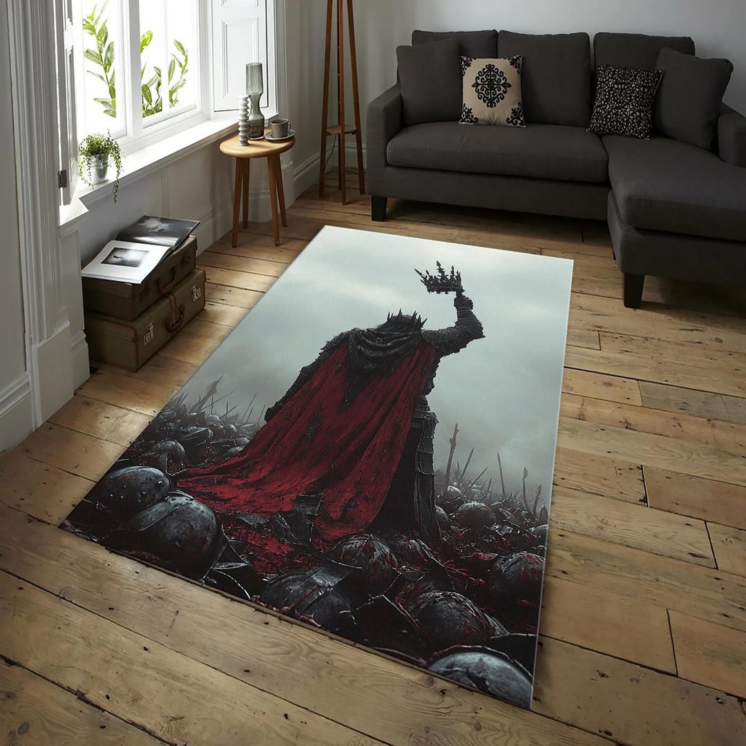 Warrior Rug ,epic Rug, Berserk Rug, King&crown Rug, Battle Scene Rug ...