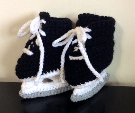 Knitted hockey deals skate booties