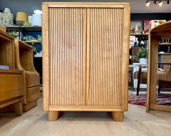 Vintage Tambour Utility Cabinet by Heywood Wakefield