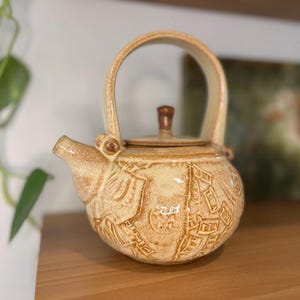 Stoneware Studio Pottery, Teapot, Artist Signed, With Lid