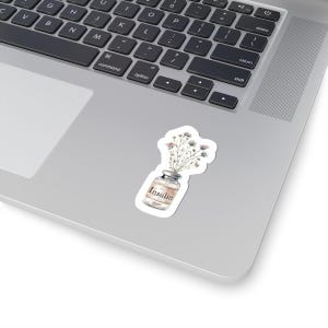 Floral Insulin Vial Sticker, Type One Diabetes, Medical Alert Decal image 2