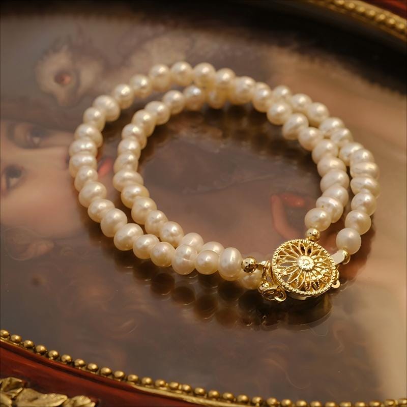 パールブレスレット ダブルストランド パールブレスレット ダブルストランド