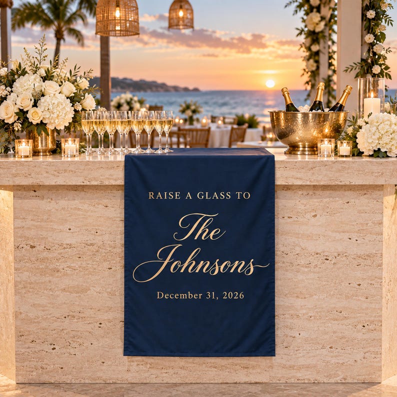 Personalized Wedding Bar Sign, Custom Wedding Reception Banner, Last Personalized Wedding Bar Sign, Custom Wedding Reception Banner, Last
