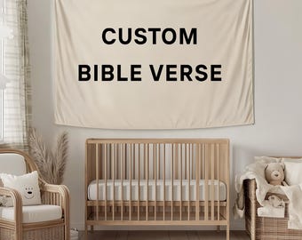 Custom Bible Verse Linen Tapestry: Christian Home Decor