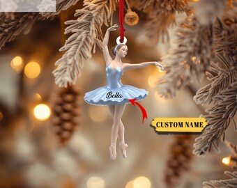 Ornement De Noël Danseuse De Ballet En Acrylique Pailleté - 9x6cm - Pour Sapin, Couronne, Mariage - Décoration Festive