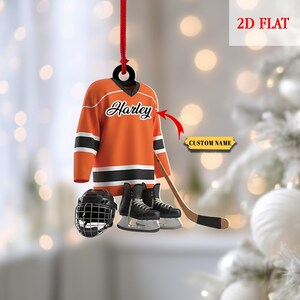 Custom Hockey Outfit Christmas Ornament 2025, Hockey Players Keepsake, Hockey Lovers Ornament, Gift For Hockey Player, Hockey Shoes Ornament