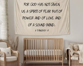 Custom Bible Verse Linen Tapestry: Christian Scripture Wall Hanging