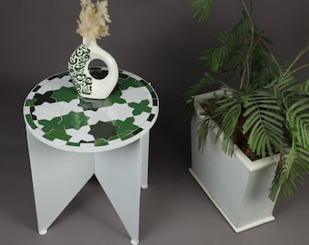 Mesa de mosaico marroquí hecha a mano / Decoración para interiores y exteriores