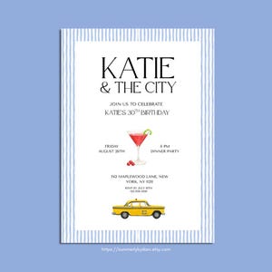 NYC Sex and the City Birthday Party Invitation | Handmade Editable Canva Template | Instant Download | Customizable Digital Invitations