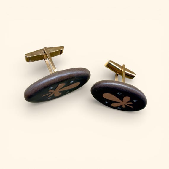 Mid Century Ceramic Cufflinks - image 10