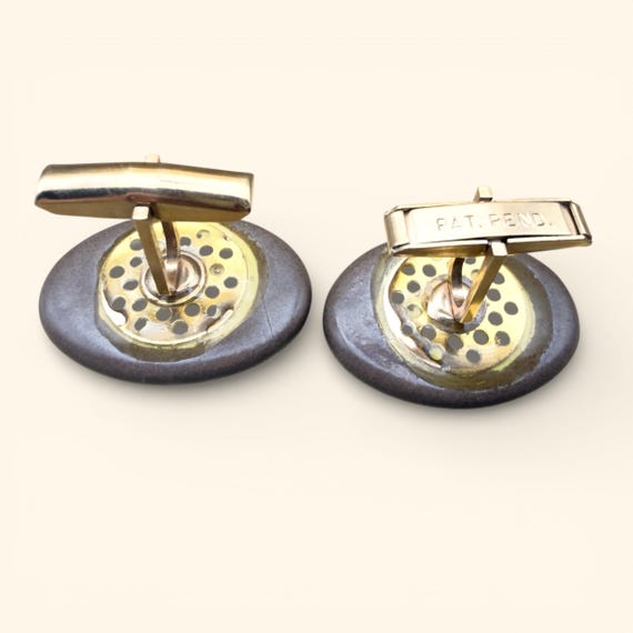 Mid Century Ceramic Cufflinks - image 6