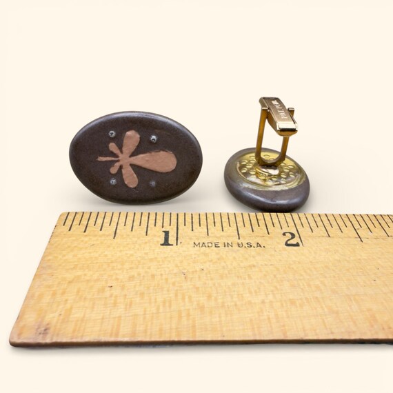 Mid Century Ceramic Cufflinks - image 8