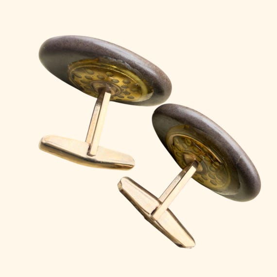 Mid Century Ceramic Cufflinks - image 5