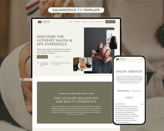 Salon Squarespace Website Template: Customizable Design for Beauty Professionals