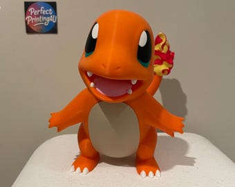 Charmander Pokémon, figura impresa en 3D, decoración Pokémon, juguete coleccionable, regalo único para fans.