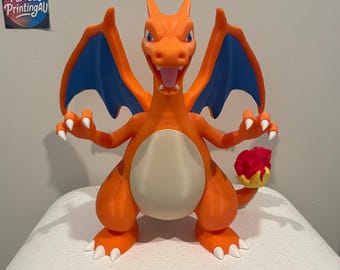 Figura de Charizard de Pokémon, impresa en 3D, decoración de Pokémon, juguete coleccionable, regalo único para fans.