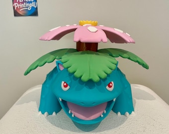 Figura de Venusaur de Pokémon, impresa en 3D, decoración de Pokémon, juguete coleccionable, regalo único para fans.