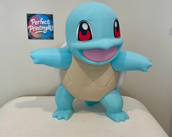 Figura de Squirtle de Pokémon, impresa en 3D, decoración de Pokémon, juguete coleccionable, regalo único para fans.