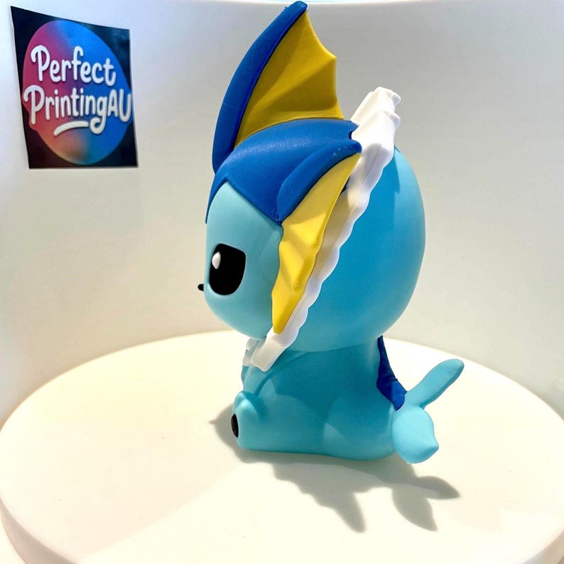 Vaporeon Pokemon, 3D Printed Figure, Pokémon Decor, Collectible Toy ...